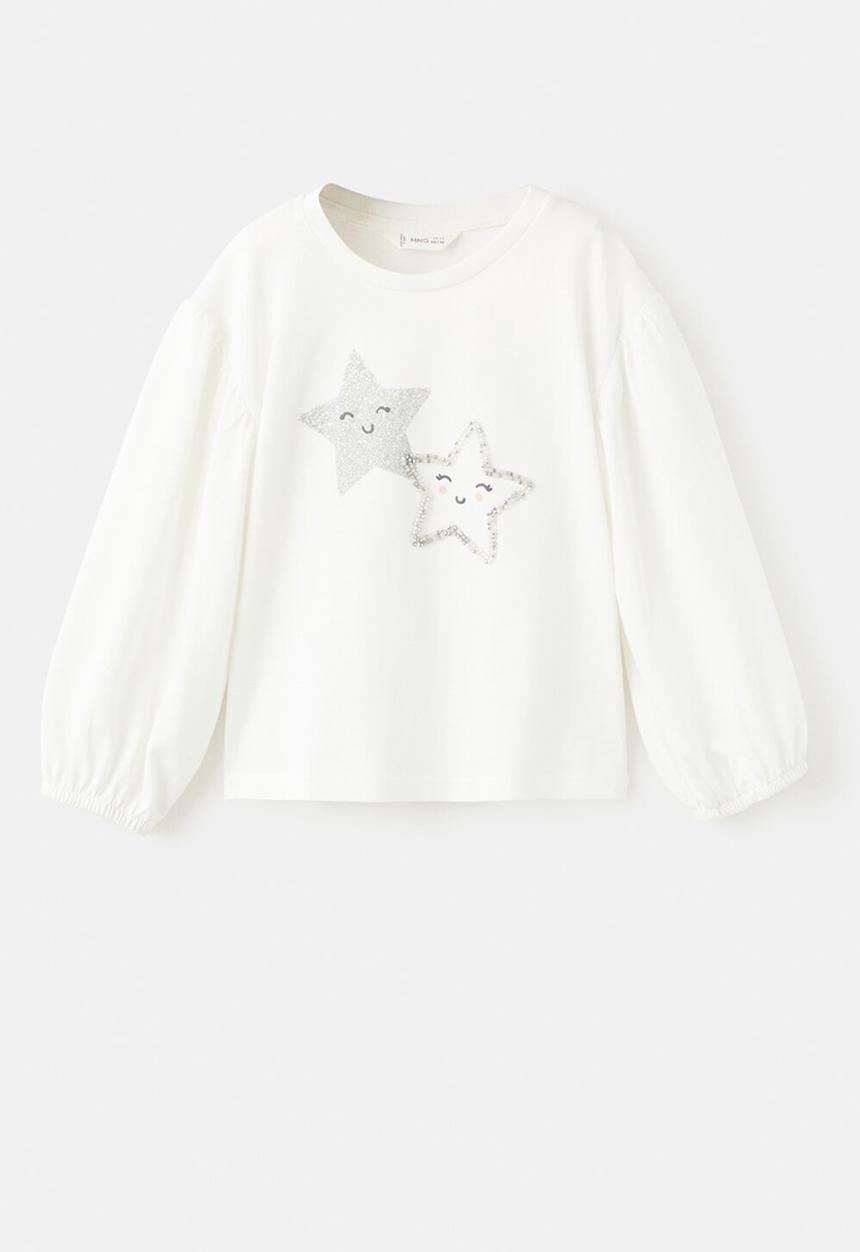 MANGO - T-Shirt PARTY - Natural