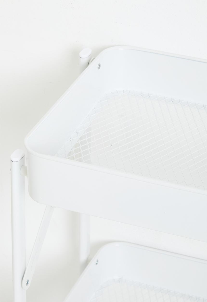 Maisonware - 3 Tier Steel Trolly with Wheels - White