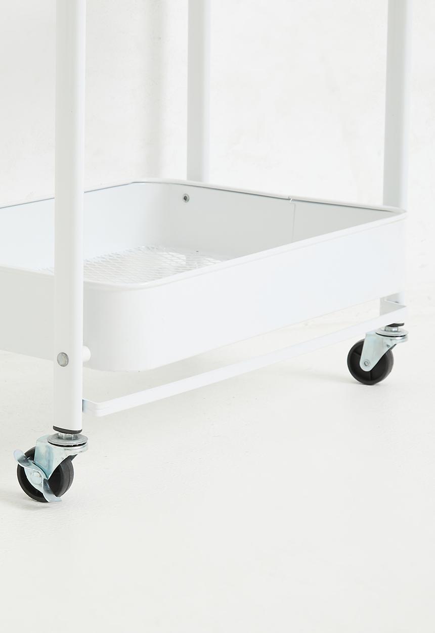Maisonware - 3 Tier Steel Trolly with Wheels - White