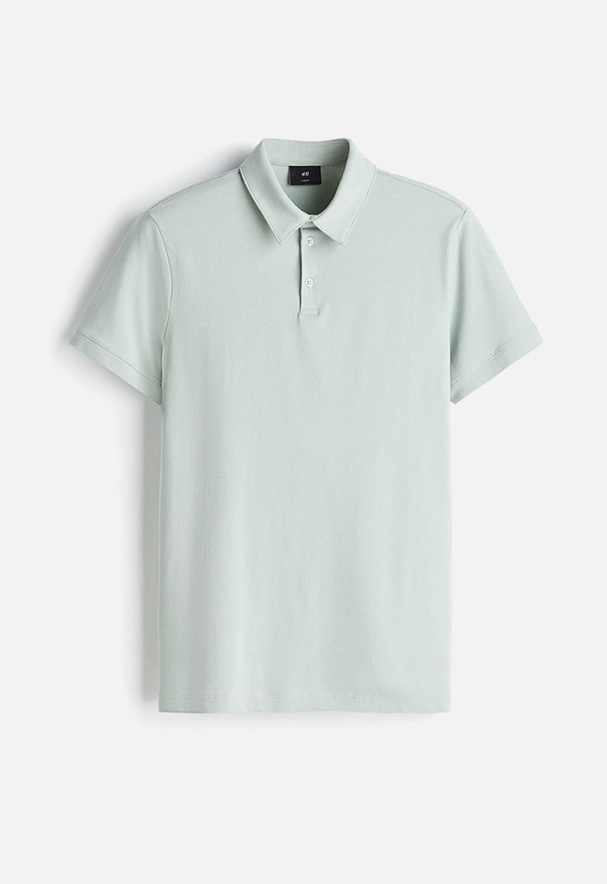 H&M - Slim fit polo shirt - mint green