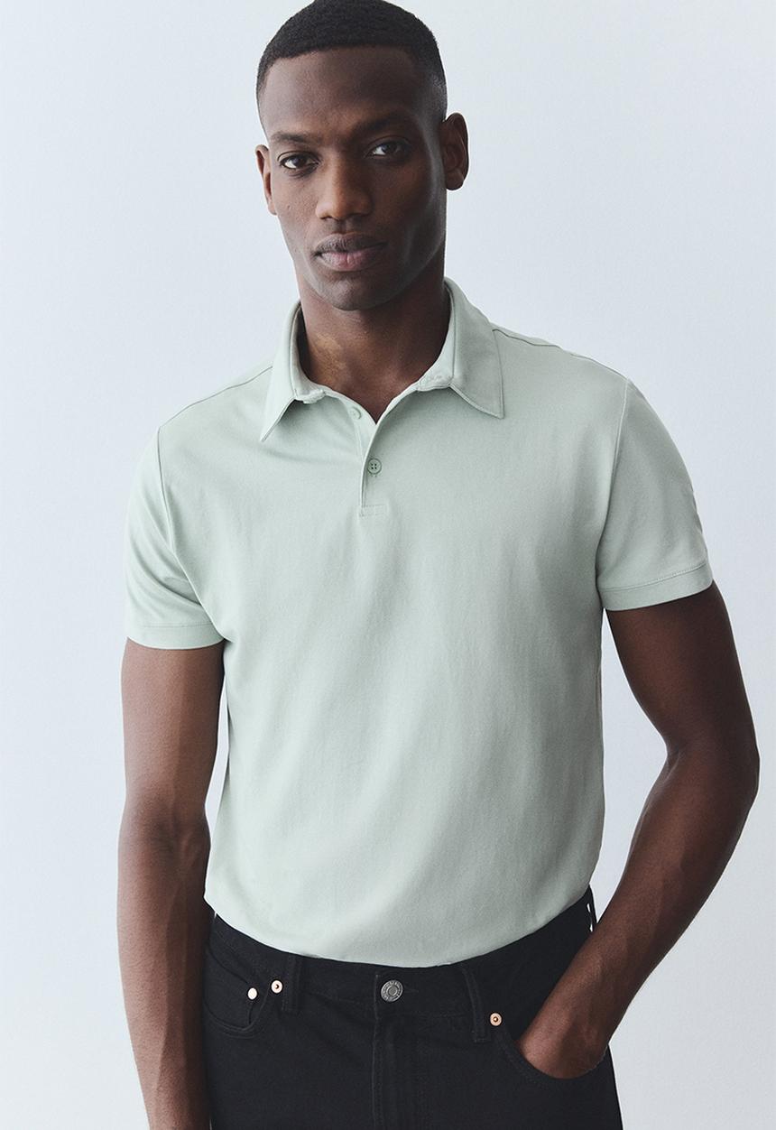Slim fit polo shirt - mint green - 0956343095