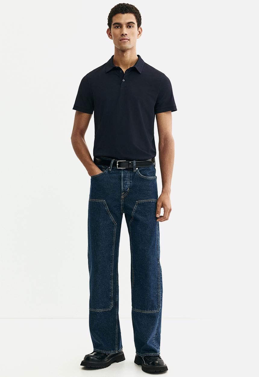 H&M - Slim fit polo shirt - dark blue 