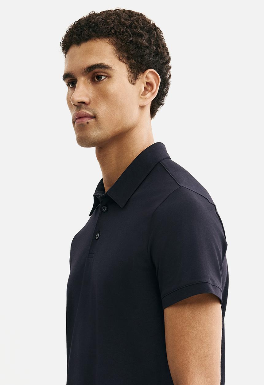 H&M - Slim fit polo shirt - dark blue 