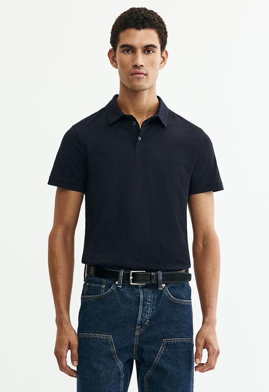 H&M - Slim fit polo shirt - dark blue 