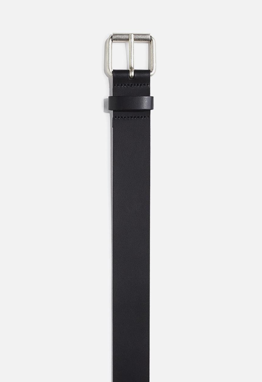 H&M - Leather belt - black