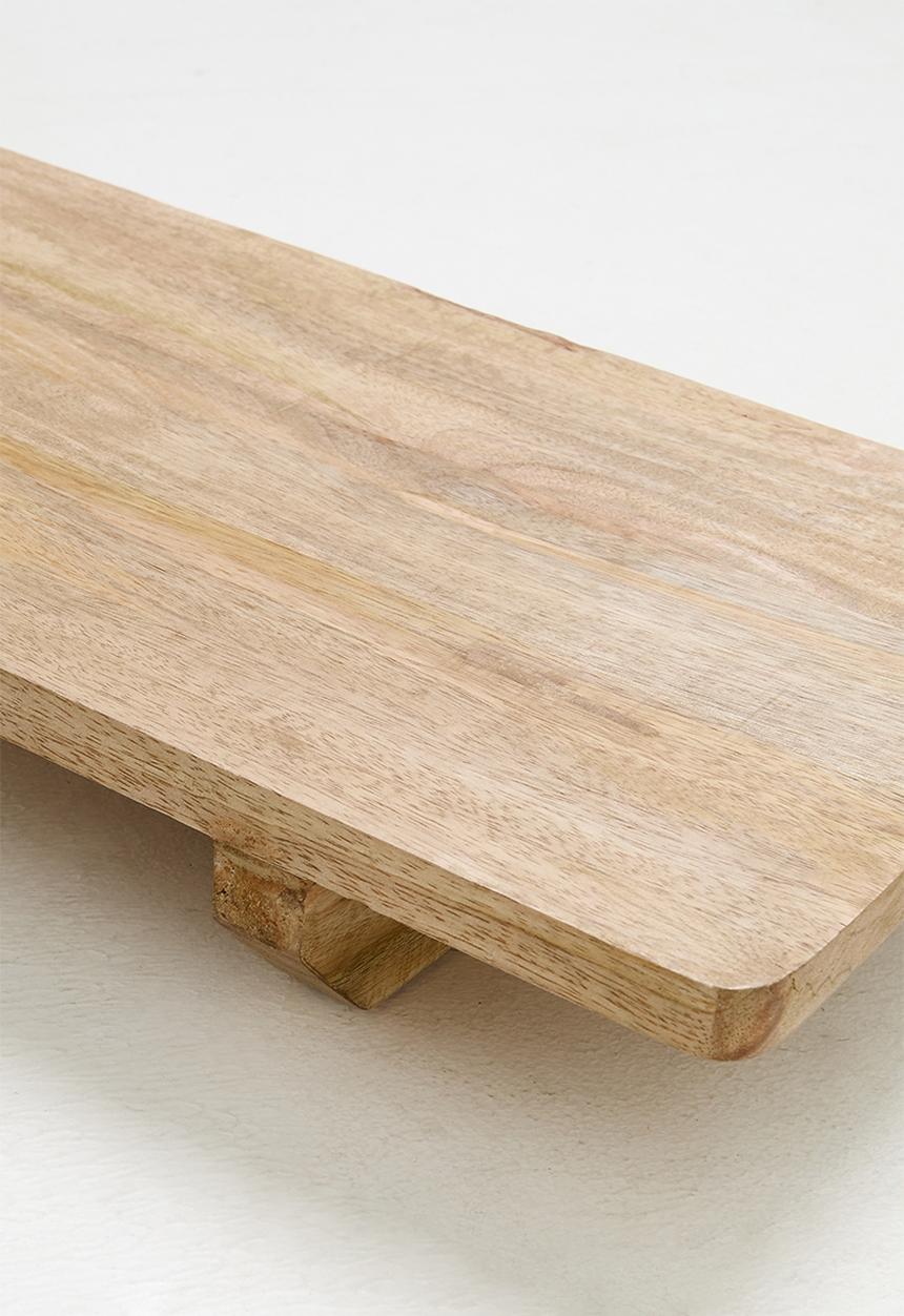 Excellent Houseware - Extra large serving board on foot - natural