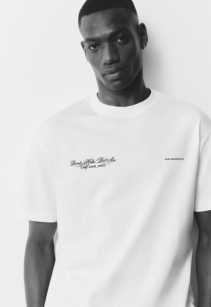 H&M - Loose fit printed t-shirt - white beverly hills