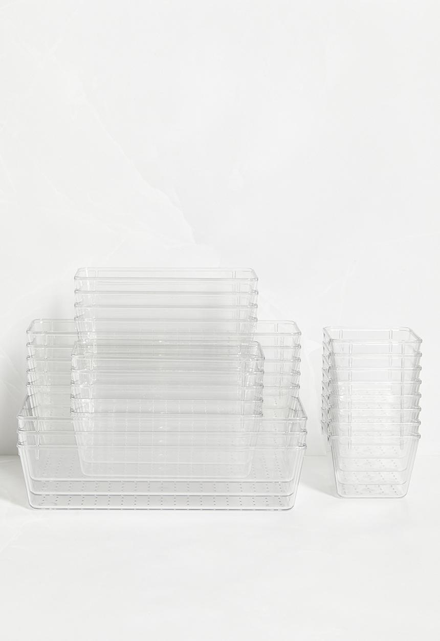 Maisonware - 25pc Clear Drawer Organizers set