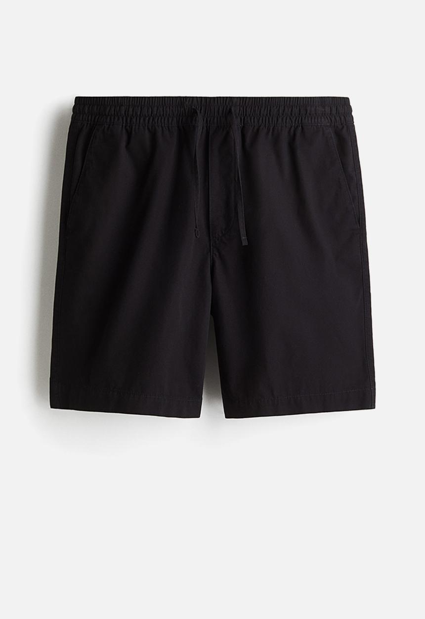 H&M - Regular fit canvas shorts - black