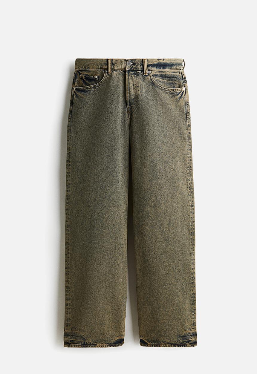H&M - Loose straight jeans - denim green-blue