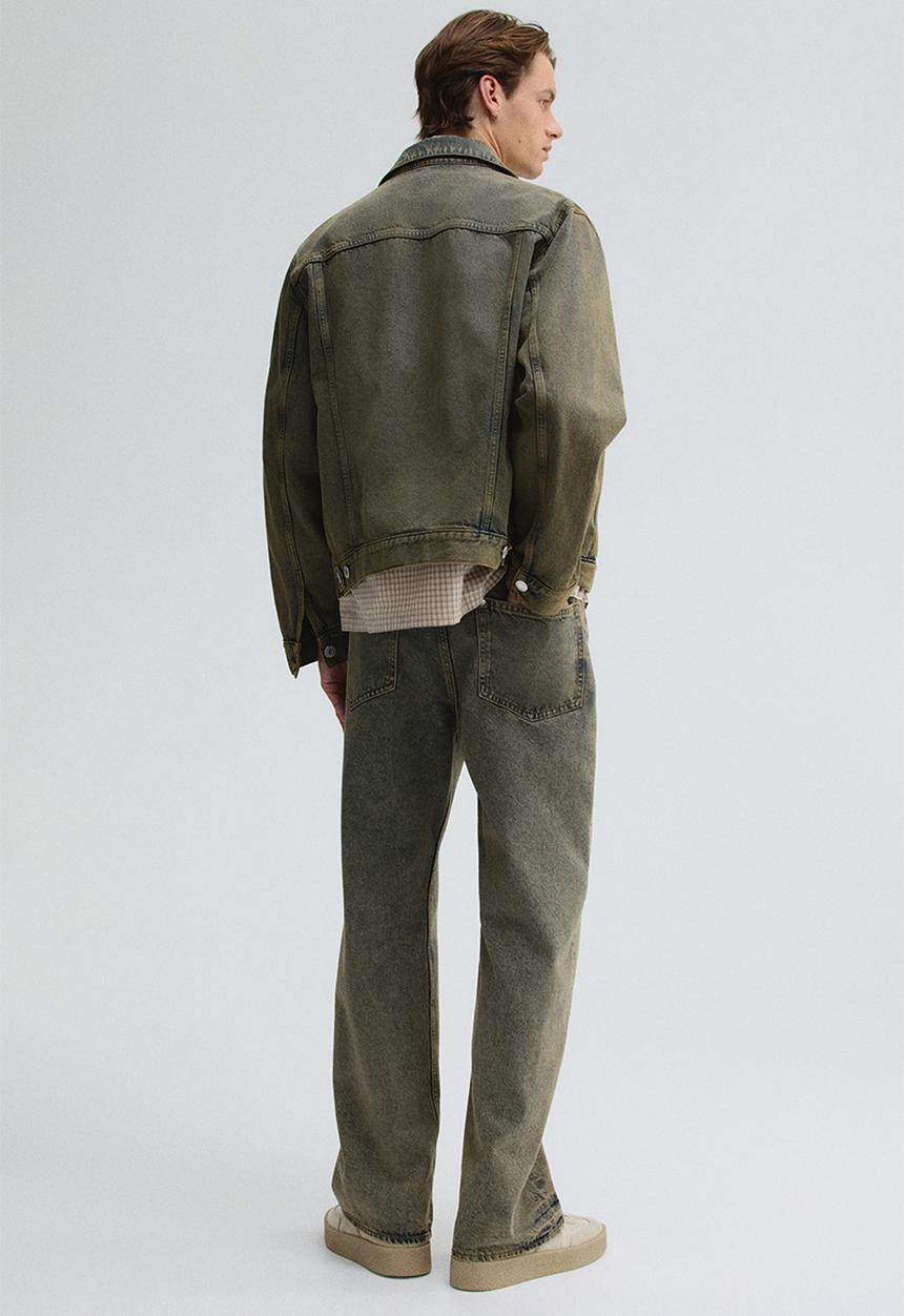 H&M - Loose straight jeans - denim green-blue