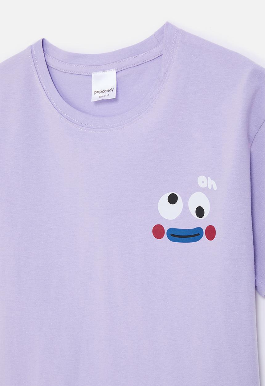Pop Candy - Googly eyes crew neck tee - light purple
