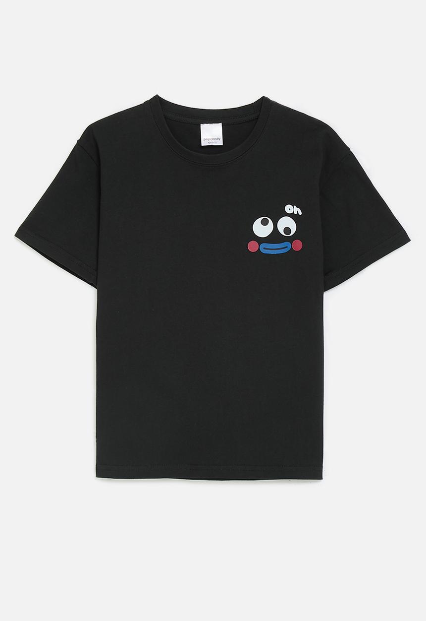 Pop Candy - Googly eyes crew neck tee - black