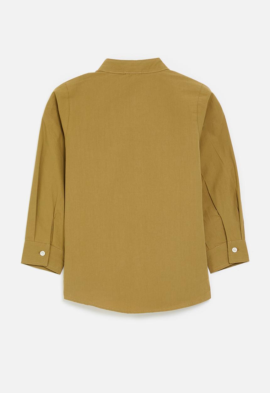Pop Candy - Mandarin collar shirt - dark gold