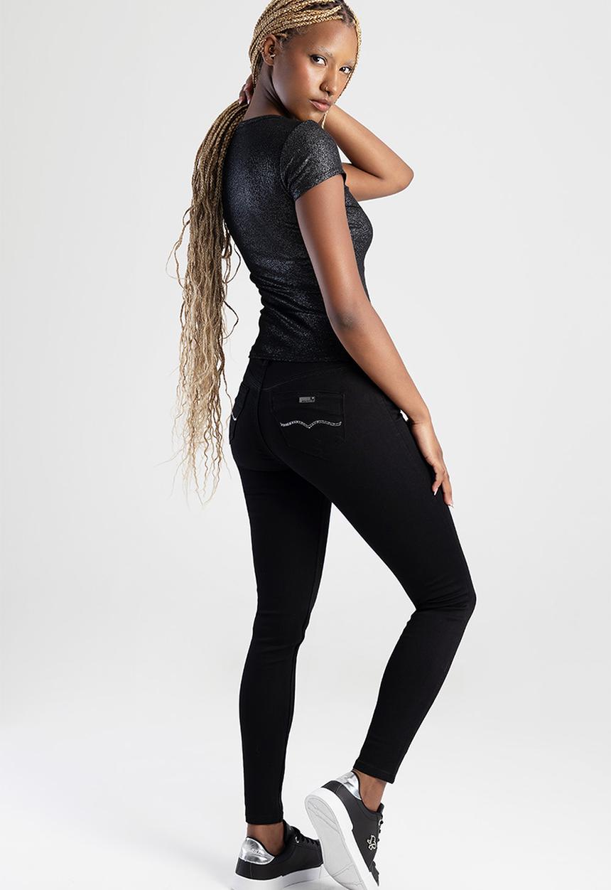 SISSY BOY - Avery Mid-Waist Basic Skinny - Black
