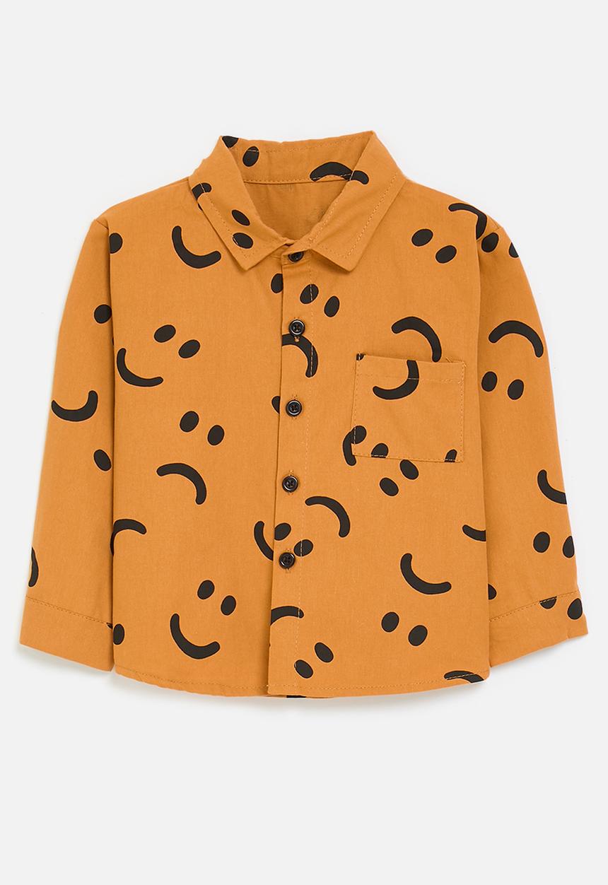 Pop Candy - Emoticon all-over-print shirt - orange yellow