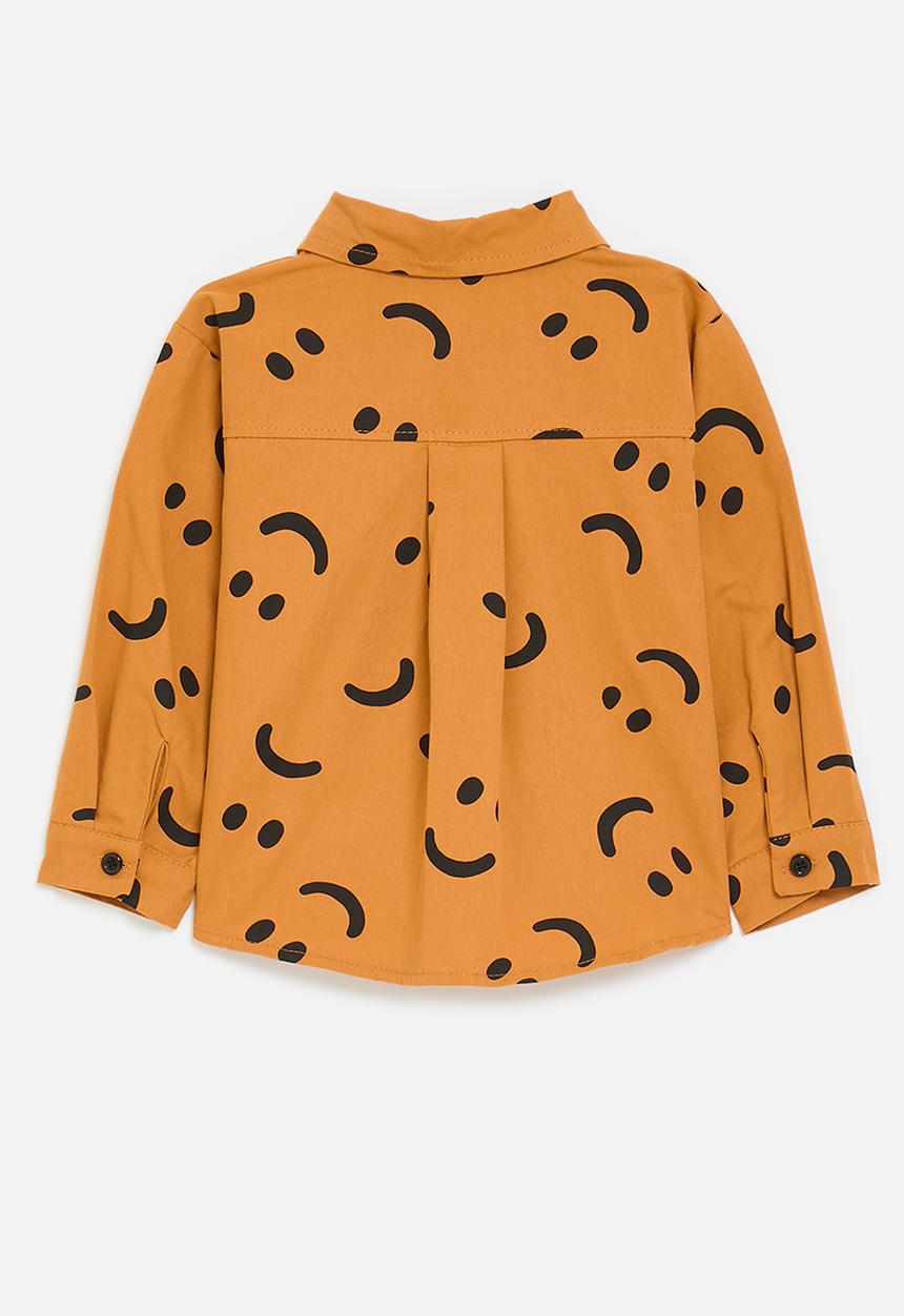 Pop Candy - Emoticon all-over-print shirt - orange yellow