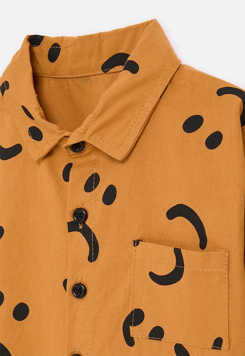 Pop Candy - Emoticon all-over-print shirt - orange yellow