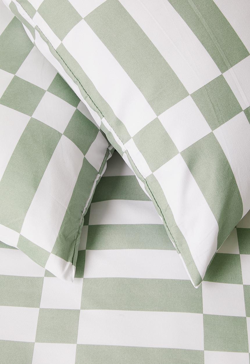 Sixth Floor - Block Geo Super Soft Duvet Cover Set Sage