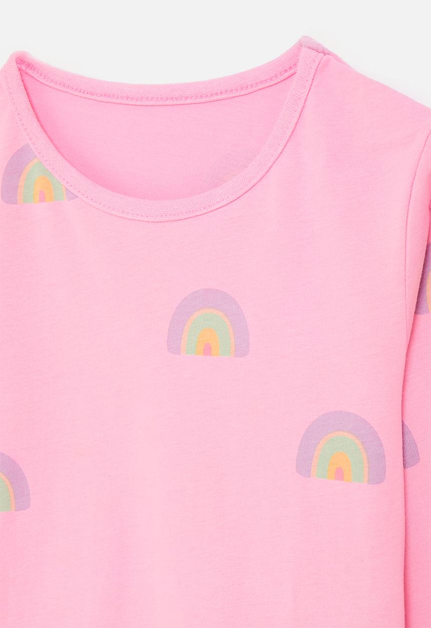 Pop Candy - Long sleeve tee - pink/rainbow