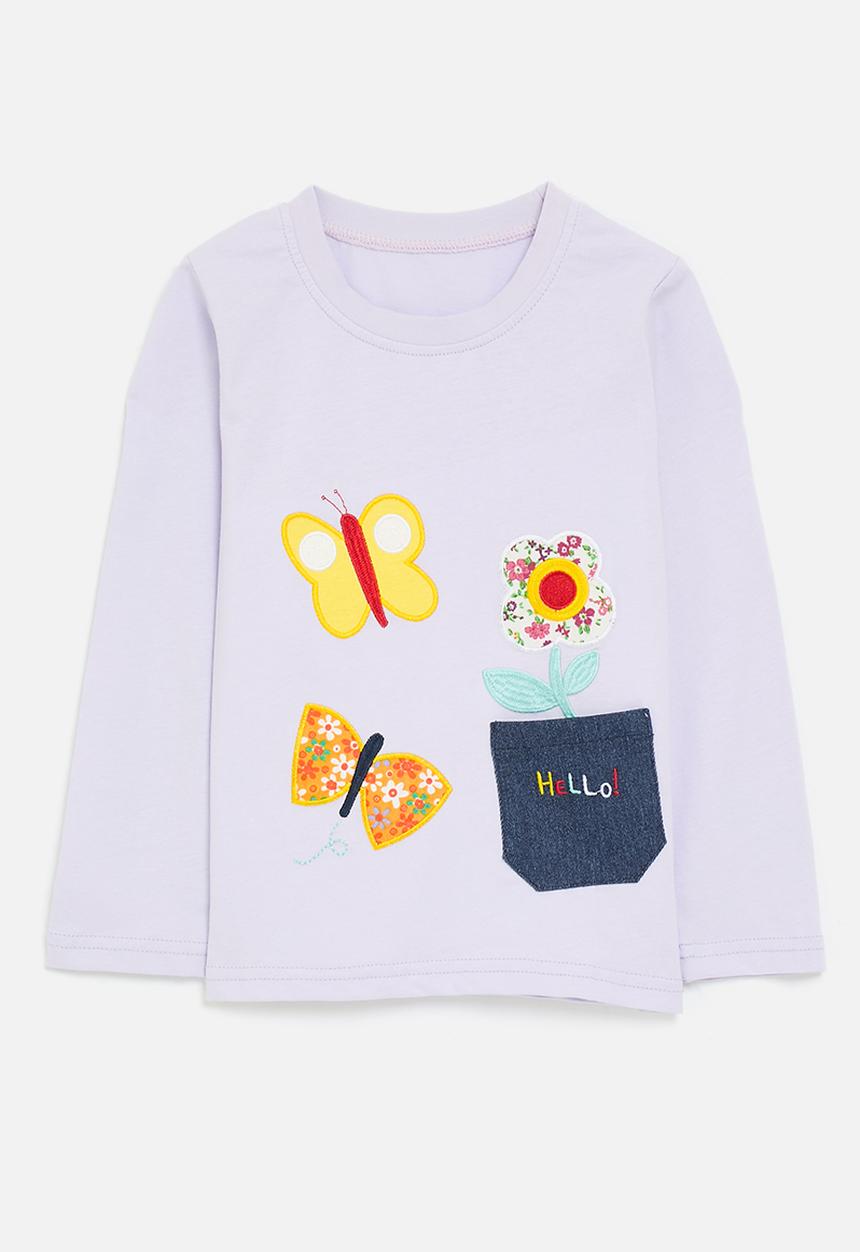 Pop Candy - Merrow edged graphic sweatshirt - purple