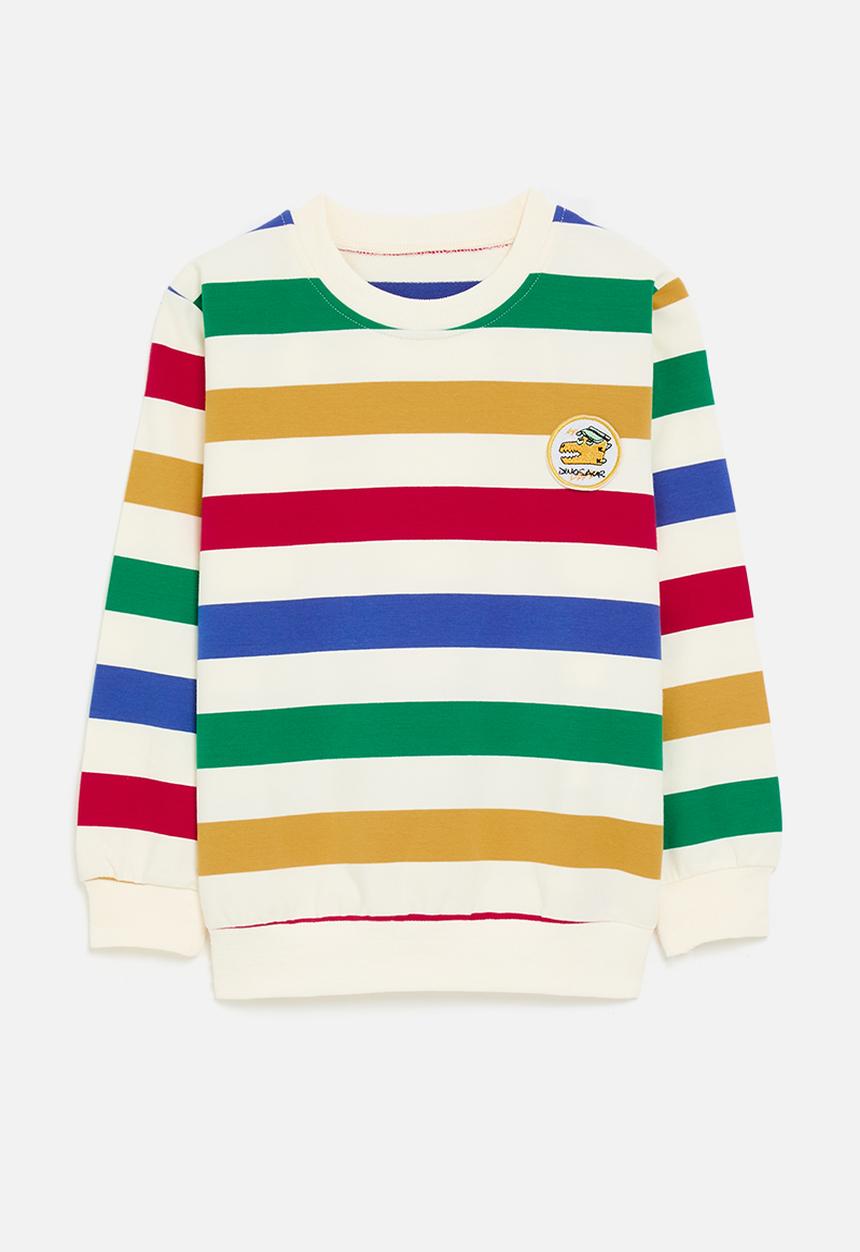 Pop Candy - Colourblock stripe sweatshirt - multi