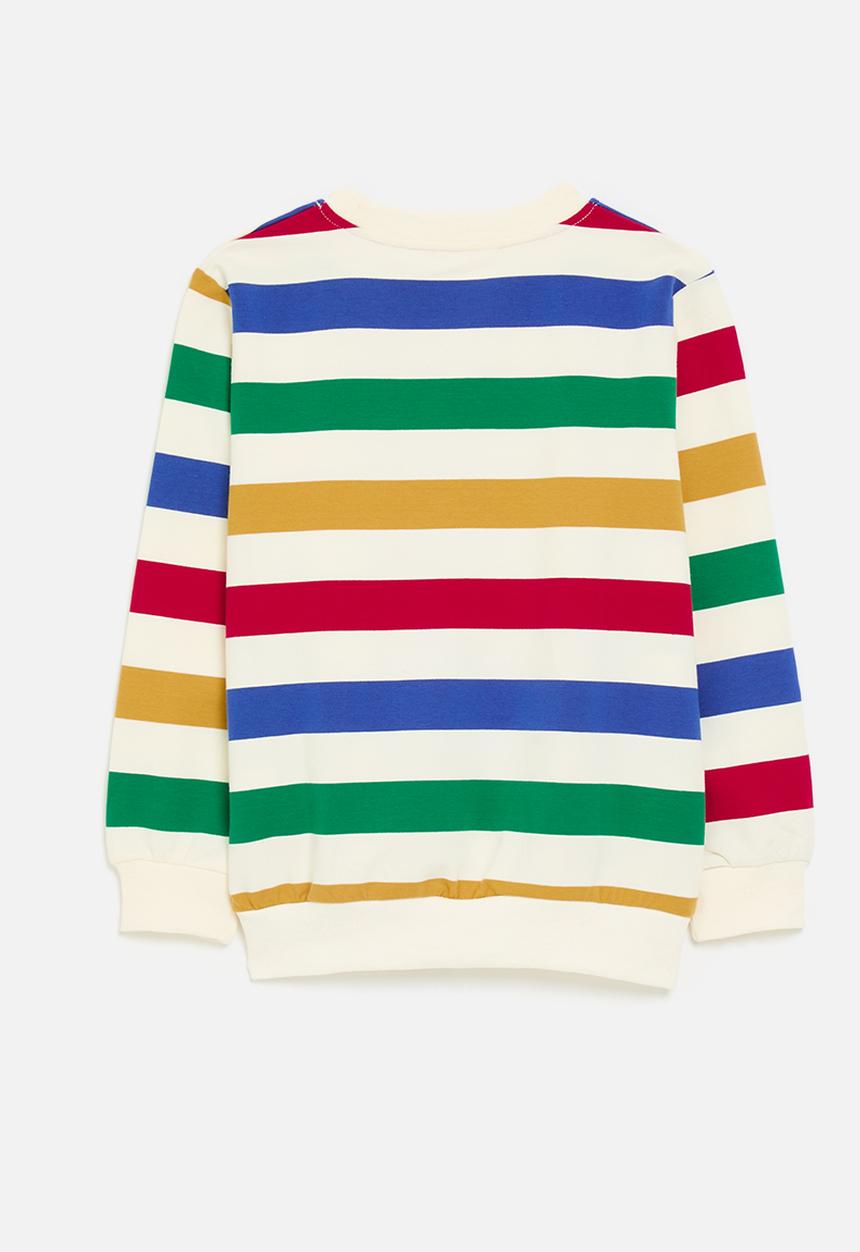 Pop Candy - Colourblock stripe sweatshirt - multi