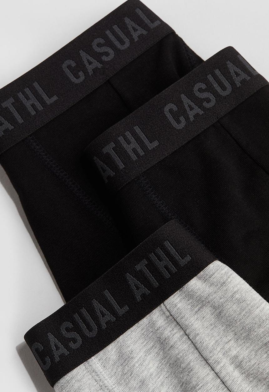 H&M - 5-Pack trunks - black & grey marl 