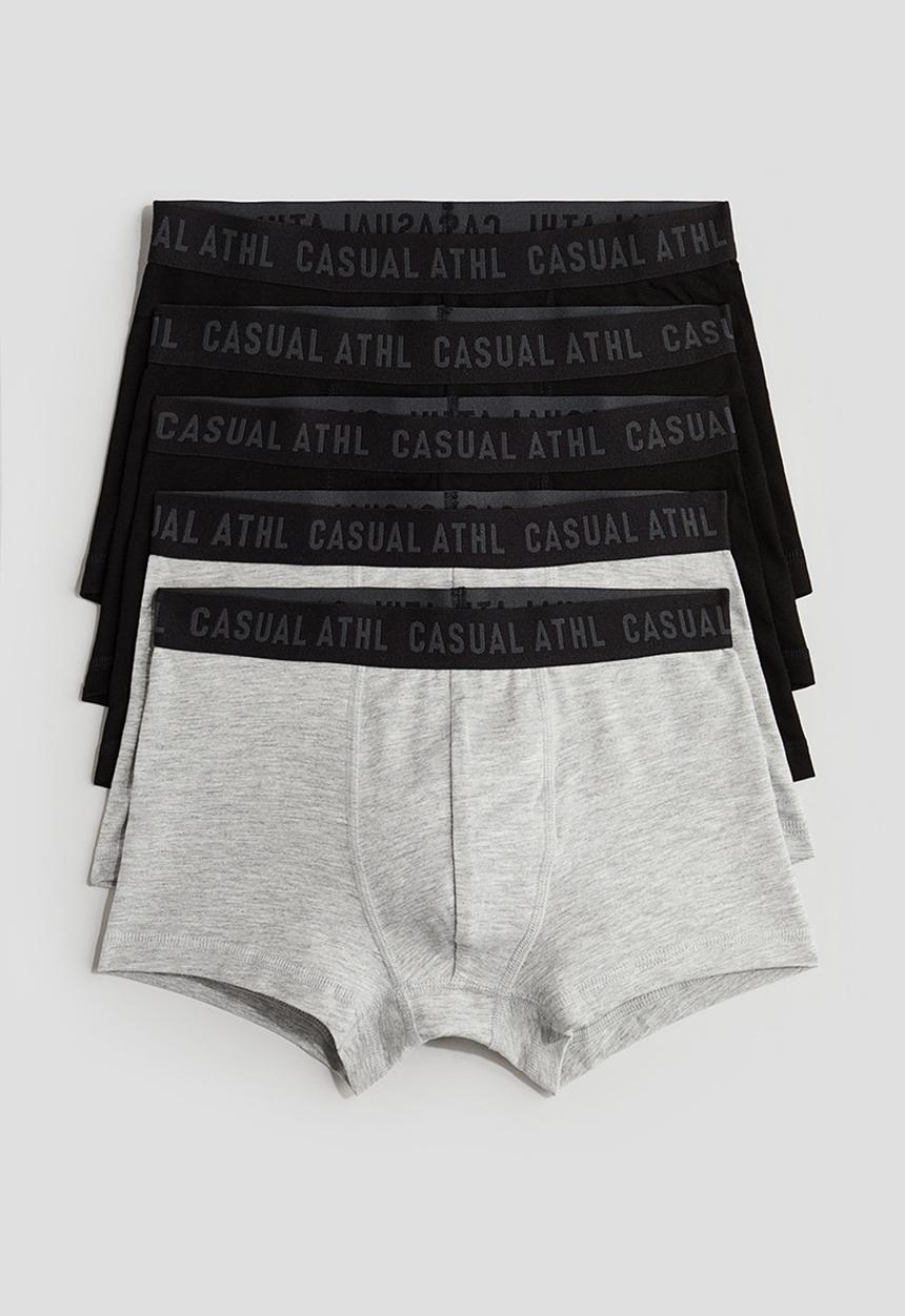 H&M - 5-Pack trunks - black & grey marl 