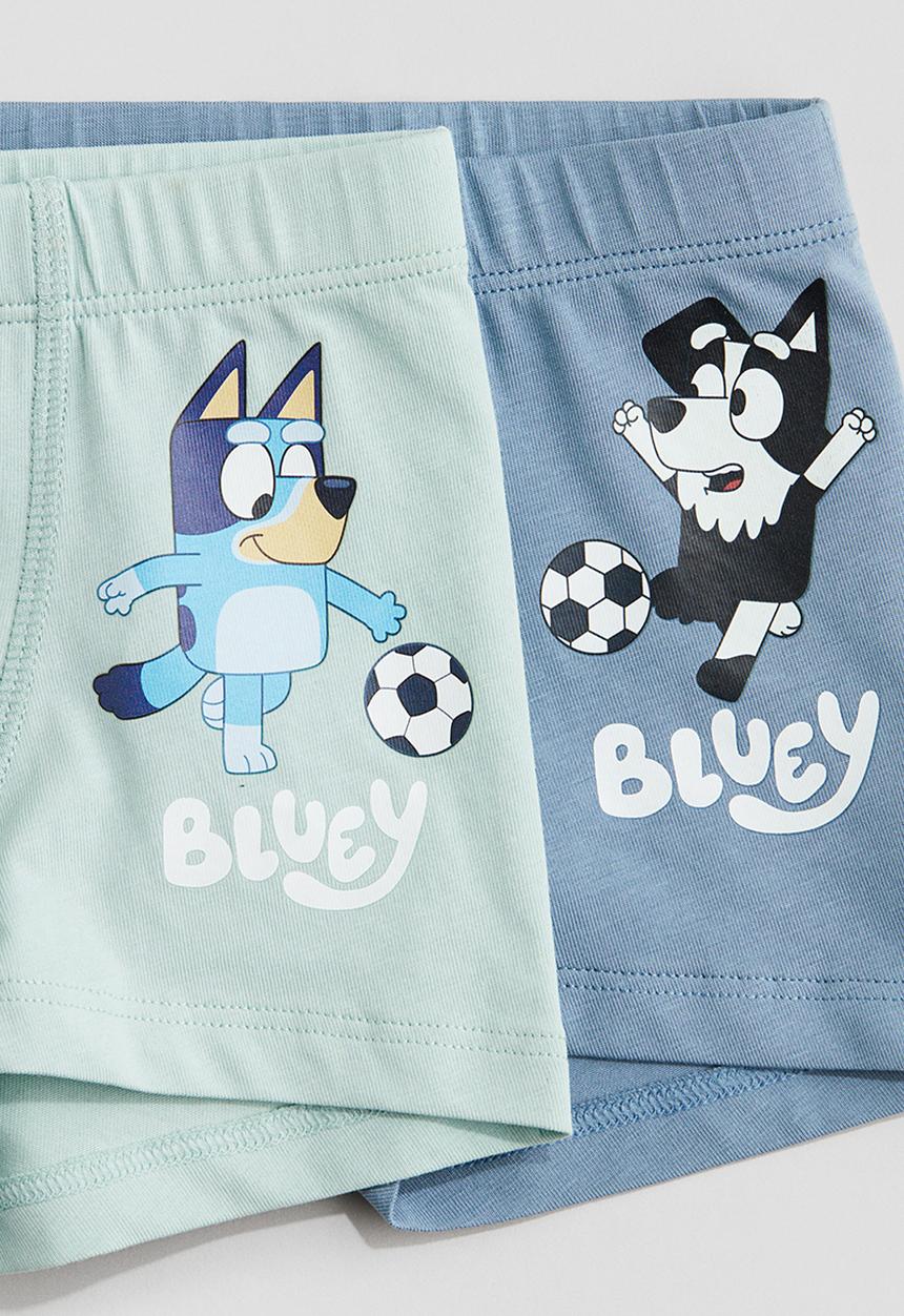 H&M - 5-pack trunks - blue bluey