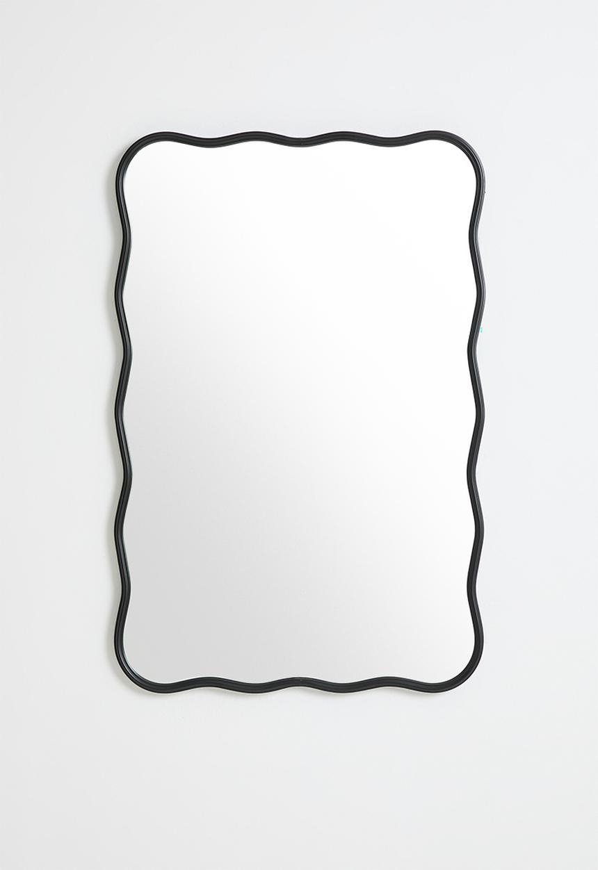 Sixth Floor - Iron Wavy Mirror - Black