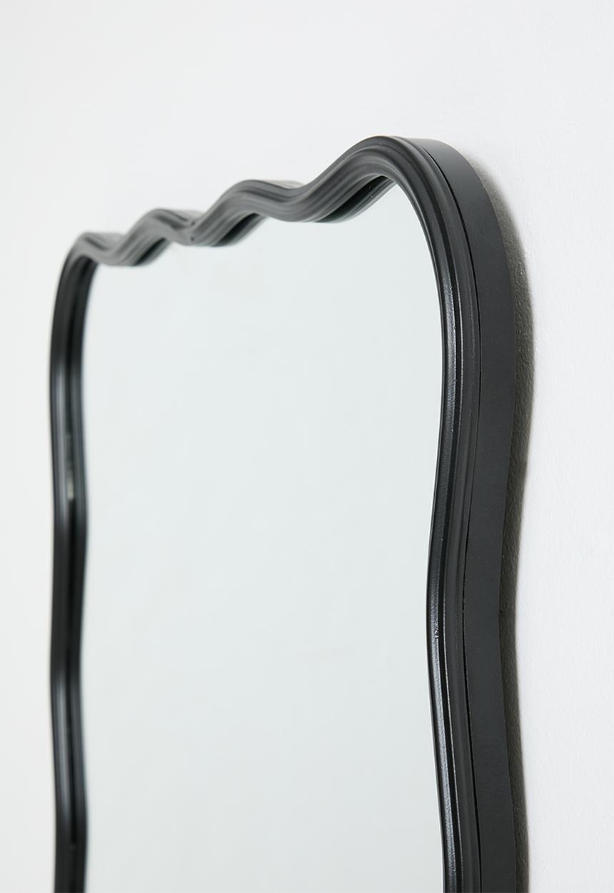 Sixth Floor - Iron Wavy Mirror - Black