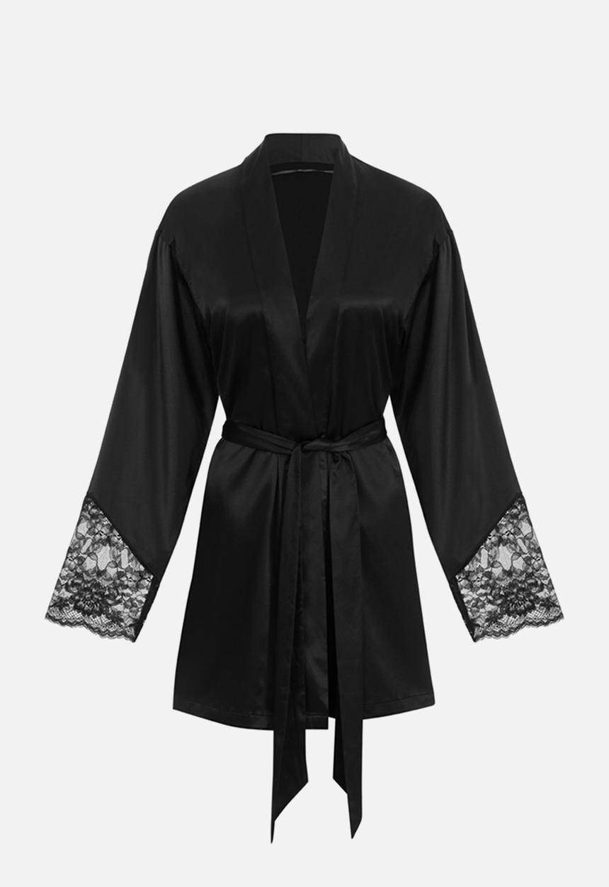DORINA - Lyra-satin kimono - black