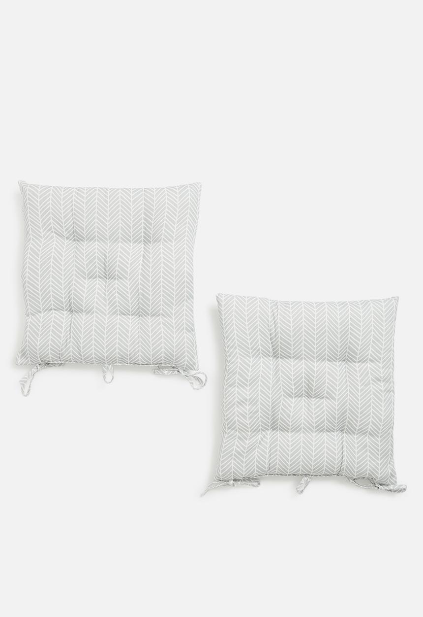 Sixth Floor - Summer meadow seat pad set of 2 - grey