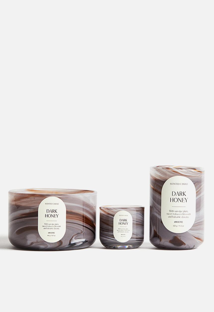 H&M - Scented candle in glass holder - dark honey