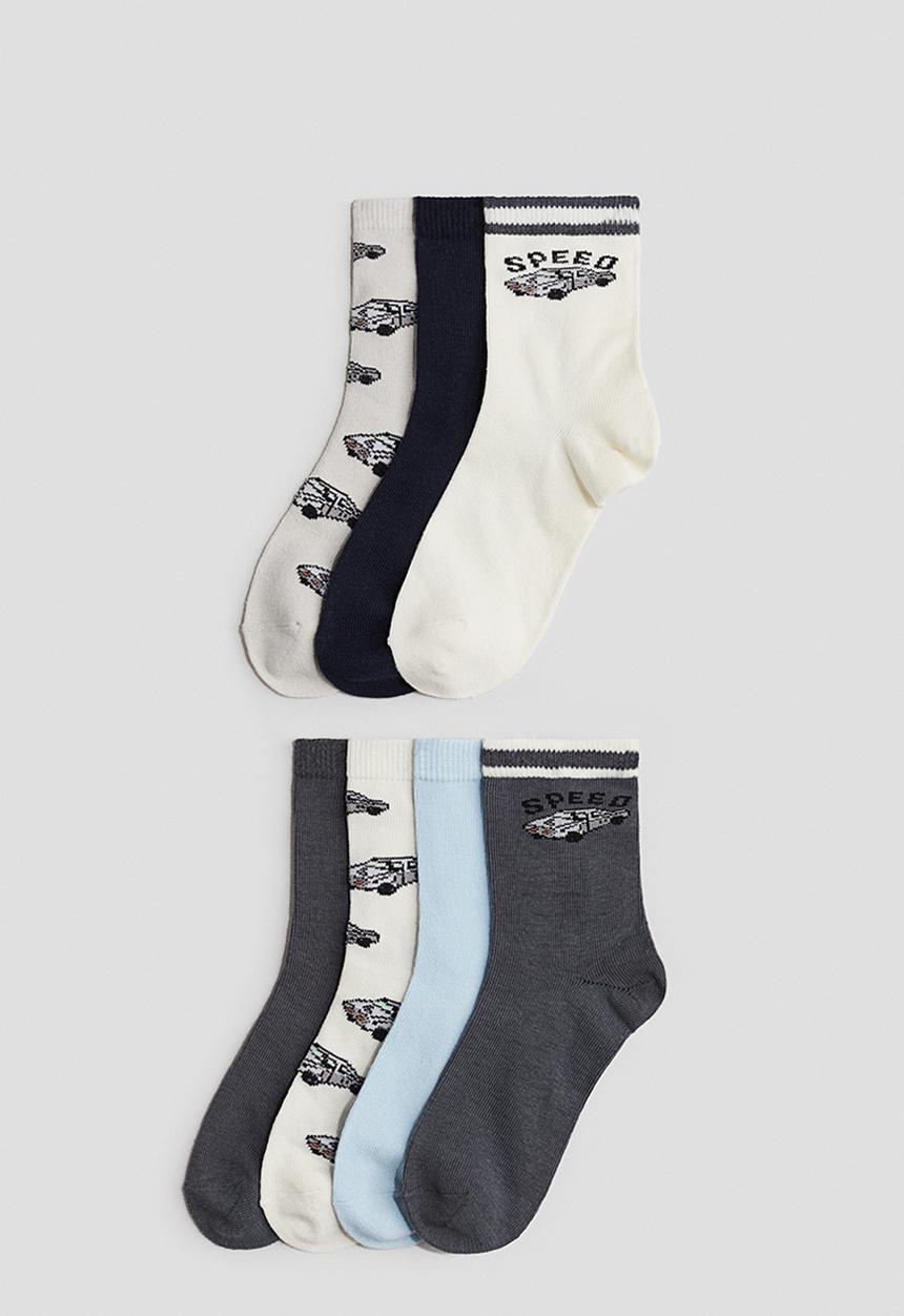 H&M - 7-Pack socks - grey cars