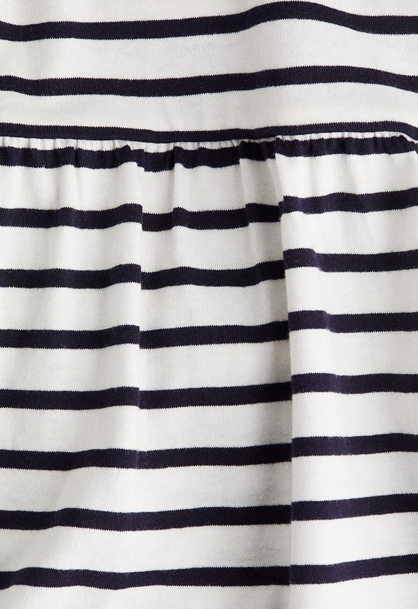 H&M - Cotton jersey dress - navy blue & white stripes