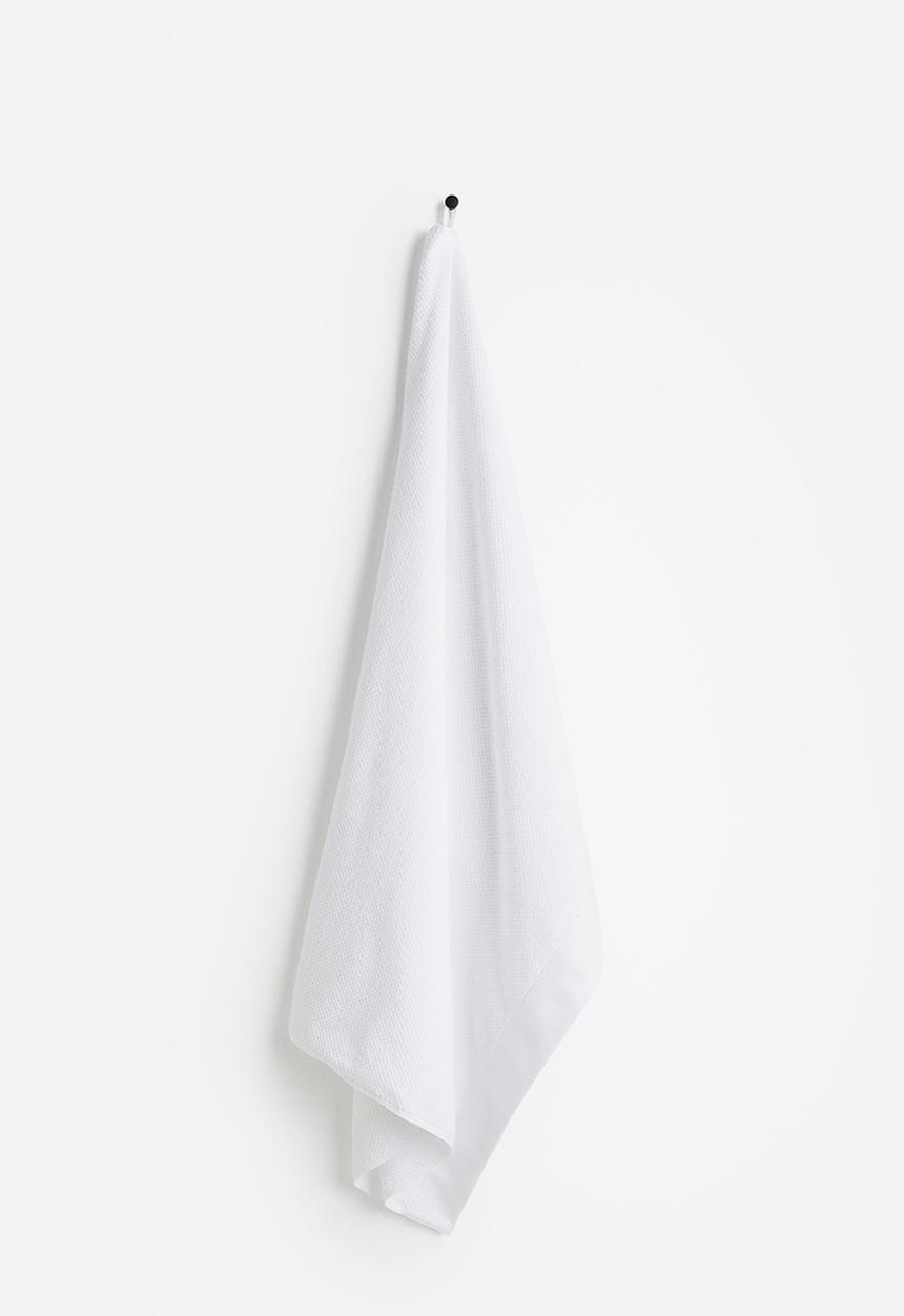 H&M - Cotton terry bath sheet - white