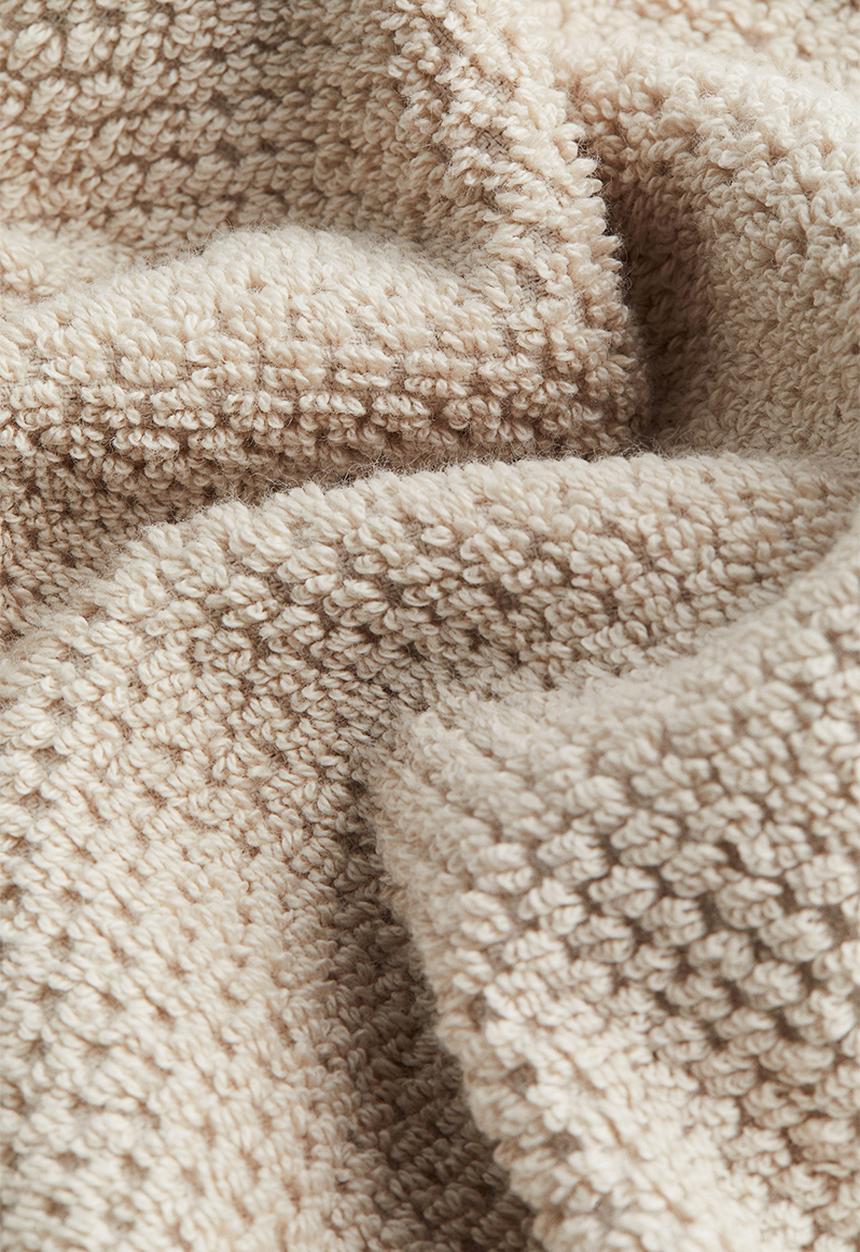 H&M - Cotton terry bath sheet - light beige 