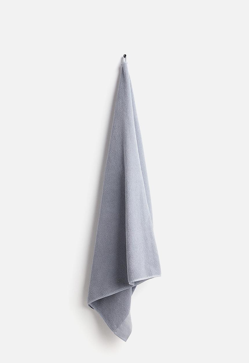 H&M - Cotton terry bath sheet -  light dusty blue