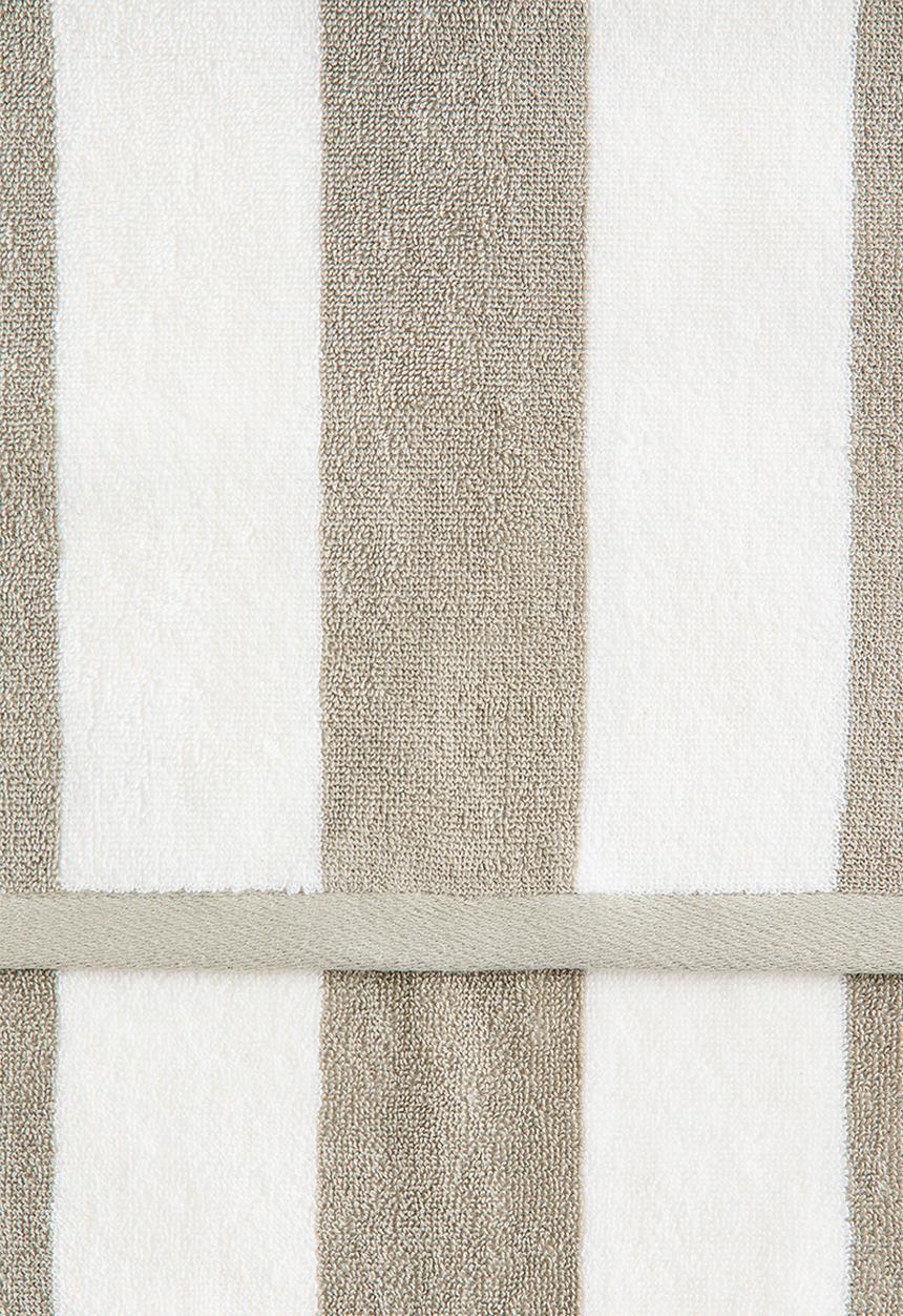 H&M - Bath towel - sage green/white striped 
