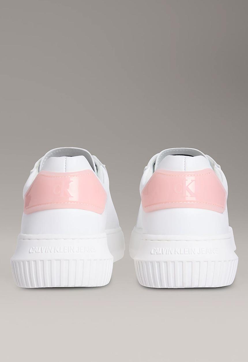 Calvin Klein - Chunky Cupsole Leather - Bright White/Sweet Pink