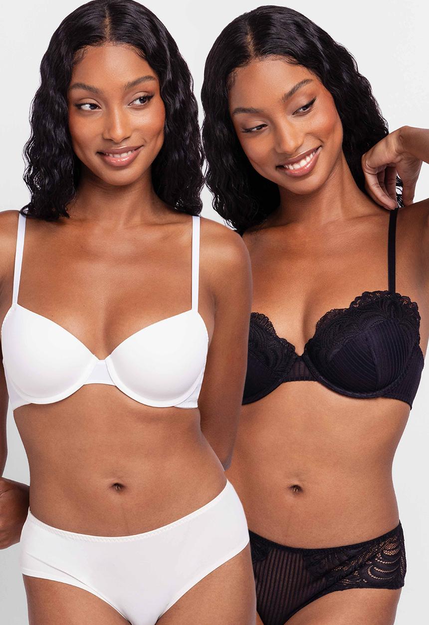 DORINA - Emersyn 2 pack demi - black & ivory