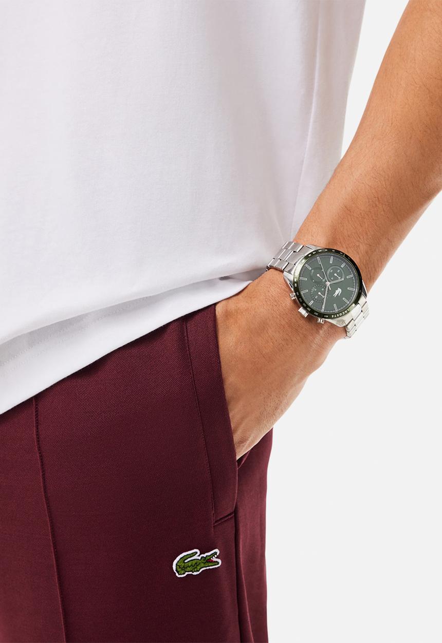 Lacoste - 42mm Boston green dial ss bracelet - silver