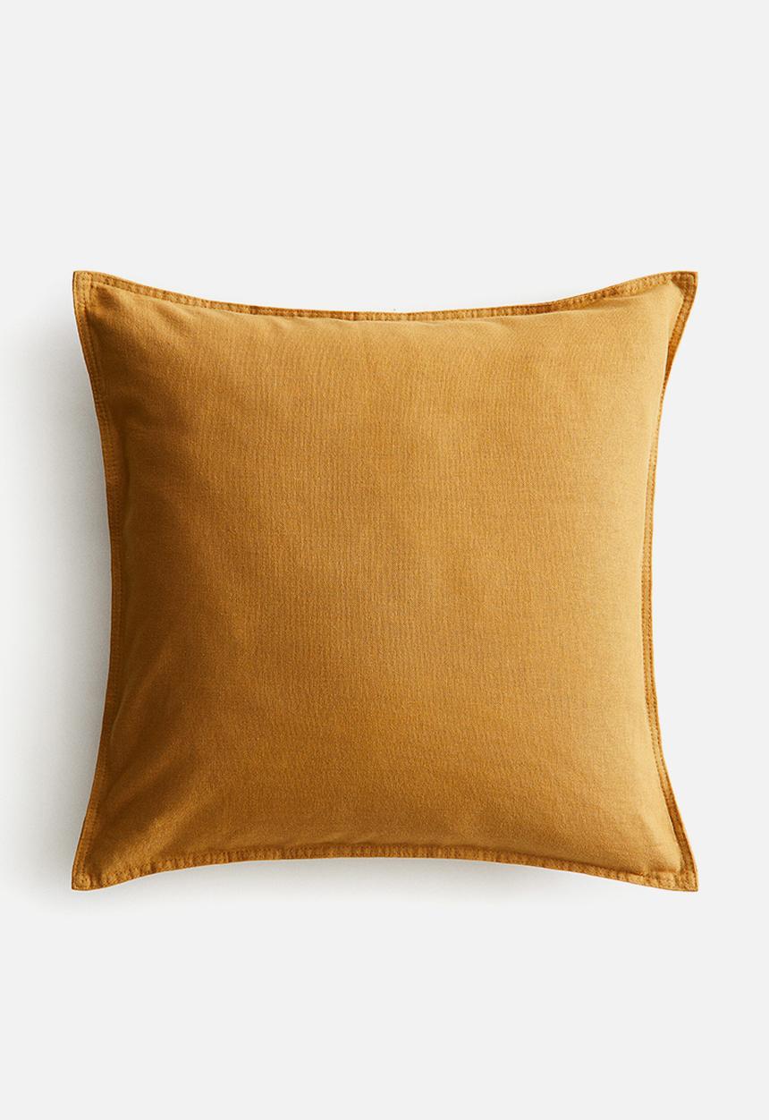 H&M - Linen-blend cushion cover - mustard yellow