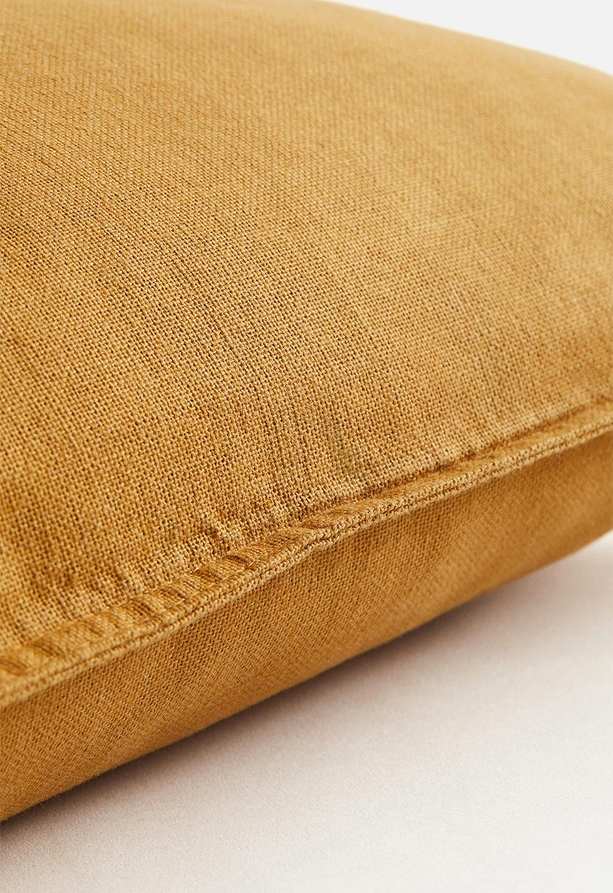 H&M - Linen-blend cushion cover - mustard yellow