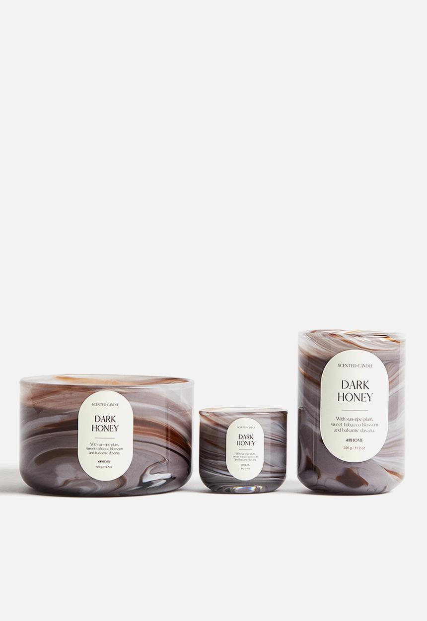 H&M - Scented candle in glass holder - dark honey