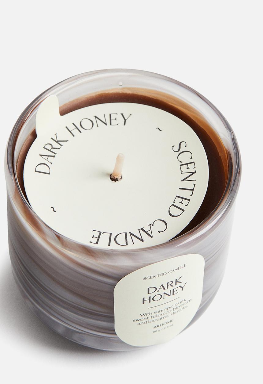 H&M - Scented candle in glass holder - dark honey