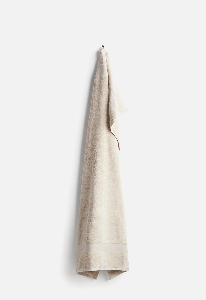 H&M - Soft terry bath sheet - light beige