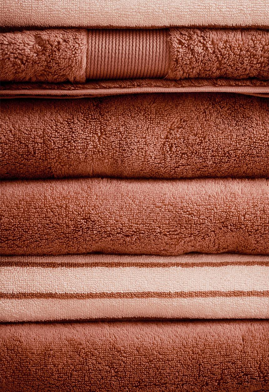 H&M - Soft terry bath sheet - red,orange